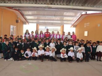 Inauguran domo en jardín de niños de Villa de Cos