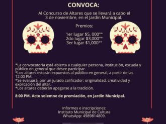 En Sain Alto festejarán con concursos el Día de Muertos