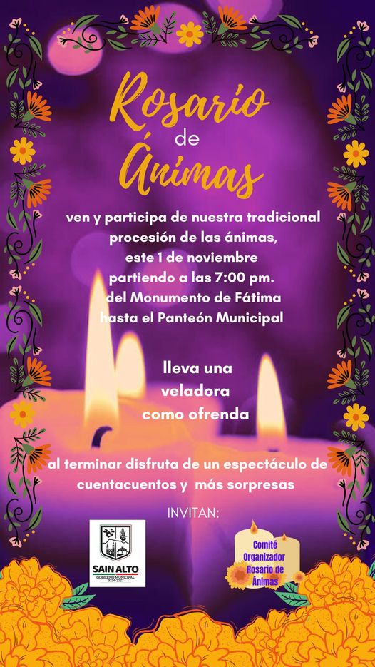 En Sain Alto recuerdan a los fieles difuntos con la Procesión de las Ánimas