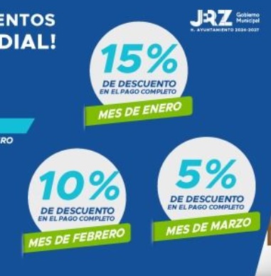 Ofrece Jerez descuentos en pago del predial
