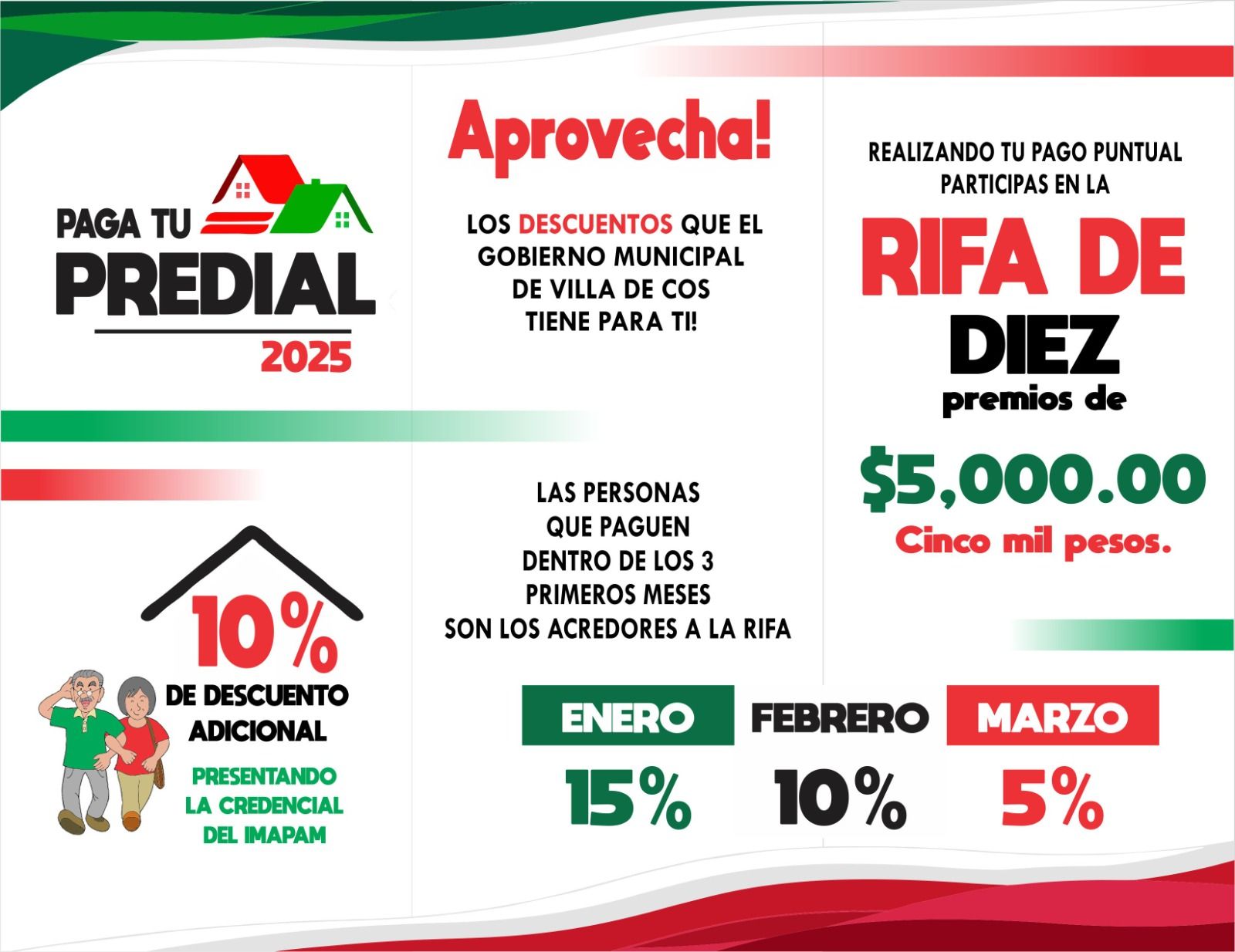 Estimulan pago puntual del predial en Villa de Cos
