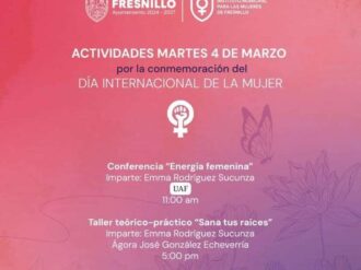 Inician en Fresnillo actividades por el Día Internacional de la Mujer