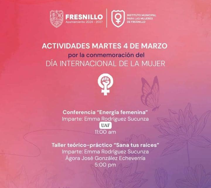 Inician en Fresnillo actividades por el Día Internacional de la Mujer