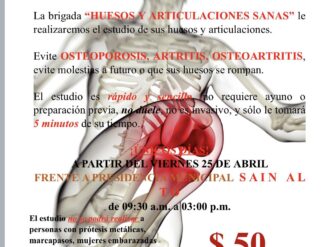 Anuncian en Sain Alto jornada de prevención de enfermedades óseas