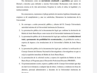 Sigue el paro en la UAZ