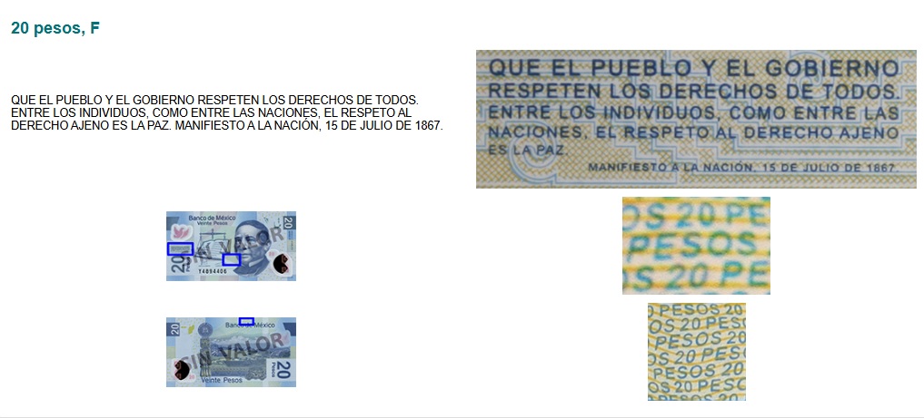 Verificación de la autenticidad de un billete