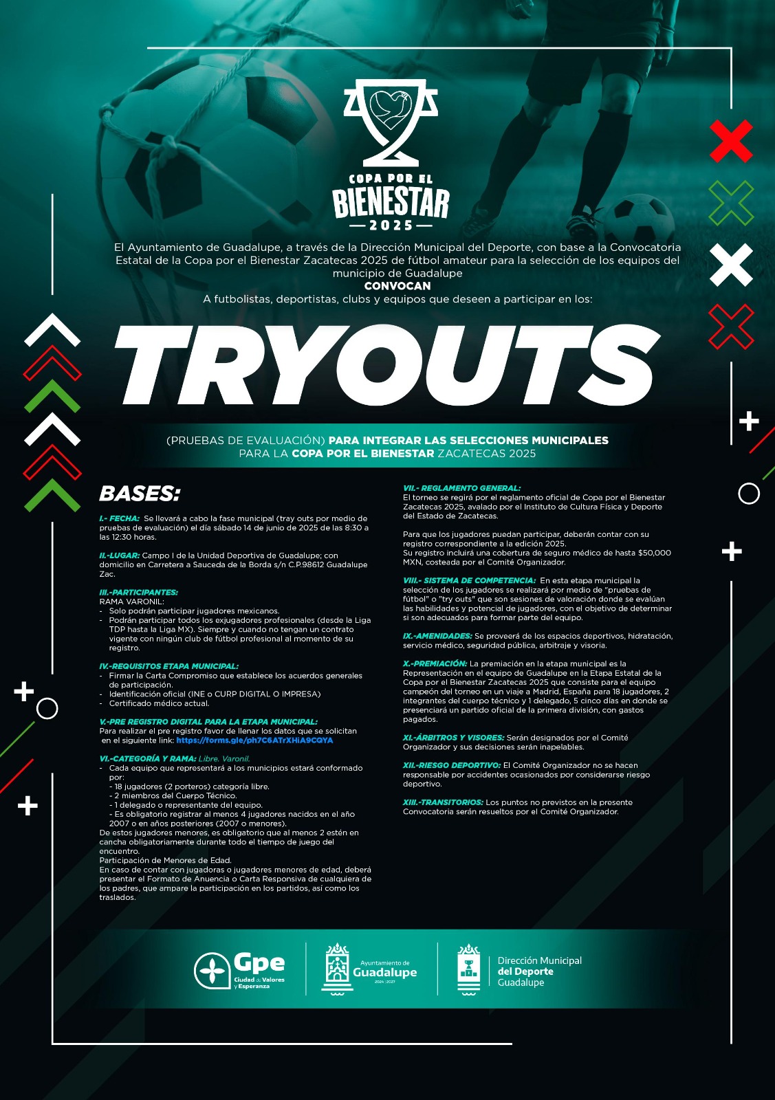 Convocan a participar en la Copa Estatal por el Bienestar Zacatecas 2025