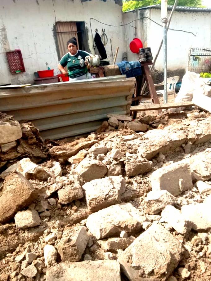 Verifican daños en viviendas de Agua Nueva 