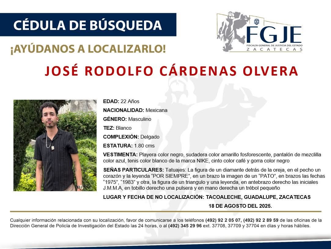 Hallan sin vida a José Rodolfo Cárdenas