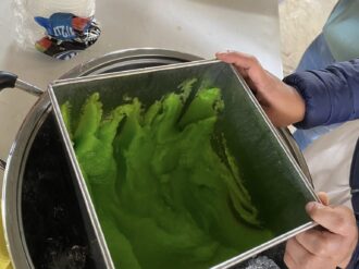 Enseñan a elaborar nieve artesanal en Muleros 