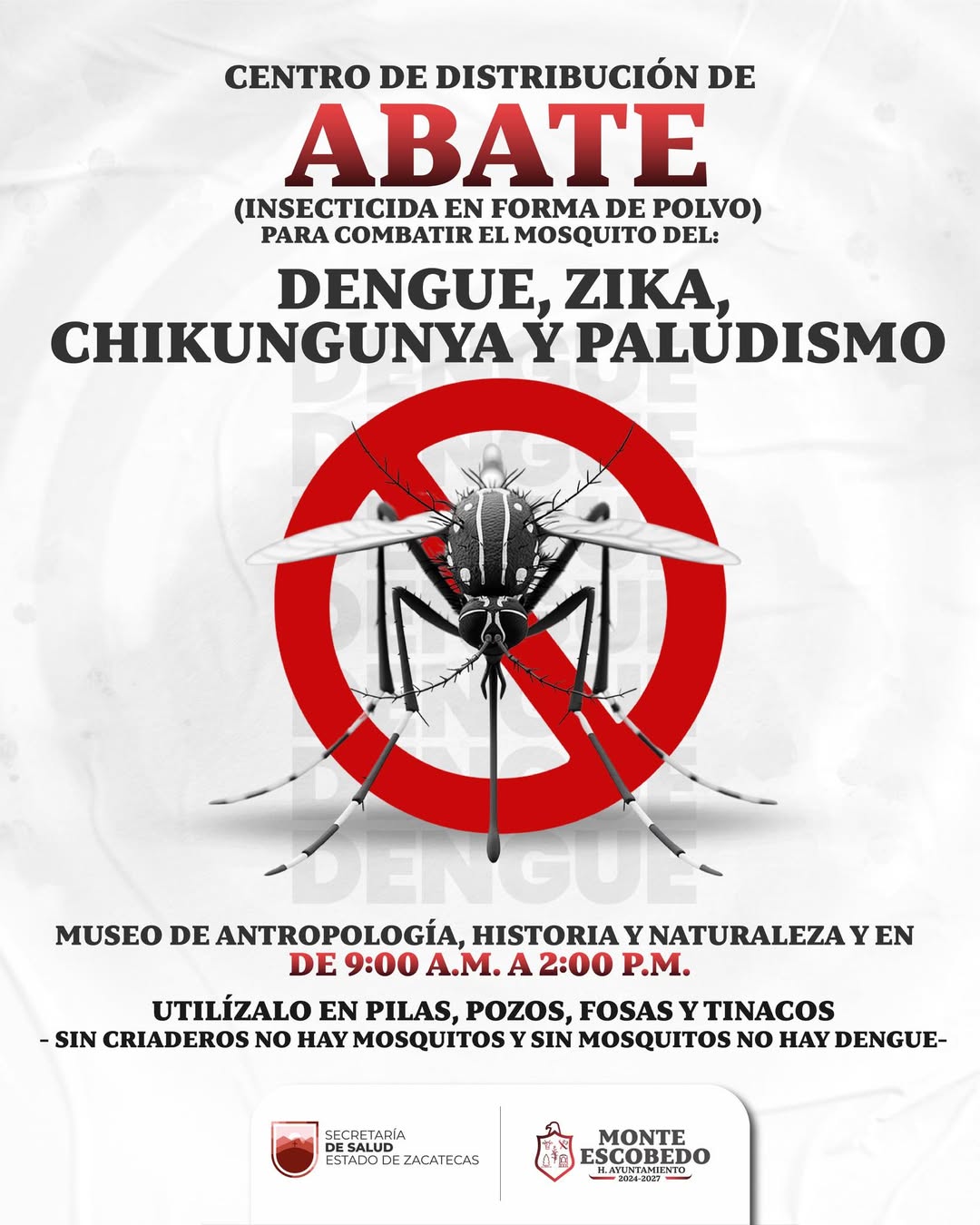 Reinicia lucha contra mosquitos en Monte Escobedo