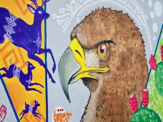 Realizan mural en Monte Escobedo 