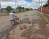 Realizan labores de bacheo y limpieza en Guadalupe