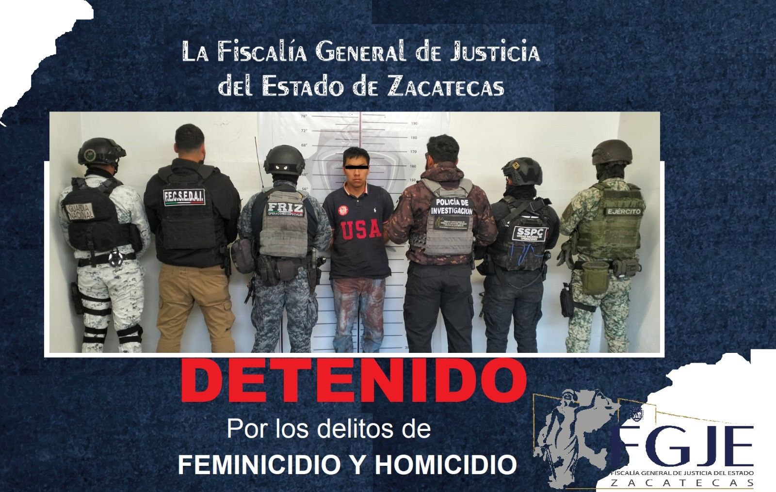 Detienen a Diego “N” por homicidio y feminicidio; le quitó la vida a sus suegros y pareja 
