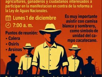 Hoy se manifiestan campesinos en Osiris, Calera y Las Arsinas