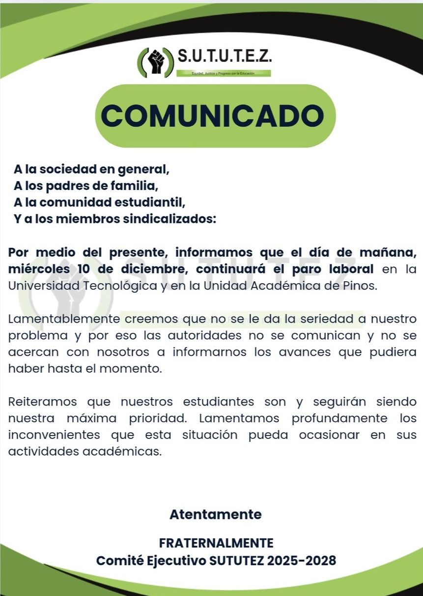 Se mantiene el paro laboral en la Utzac