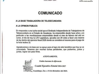 Aprueban la hora 32 para telesecundarias 