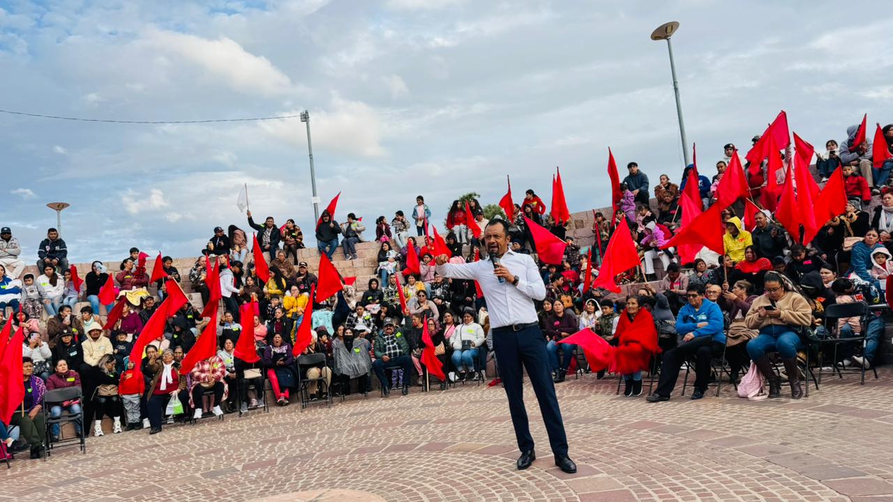 Con posada navideña, antorchistas de Guadalupe festejan un año de lucha