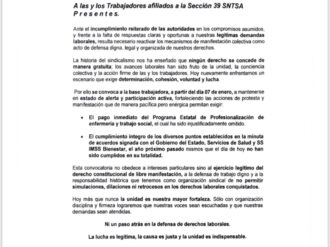 Sindicato de Salud, en pie de lucha 