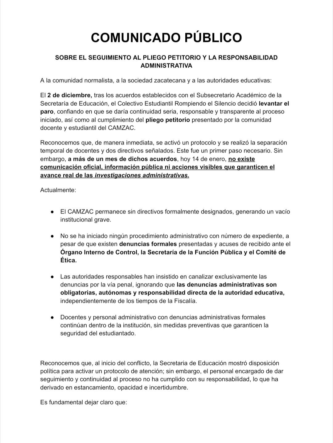 Denuncian estancamiento en investigaciones del Camzac