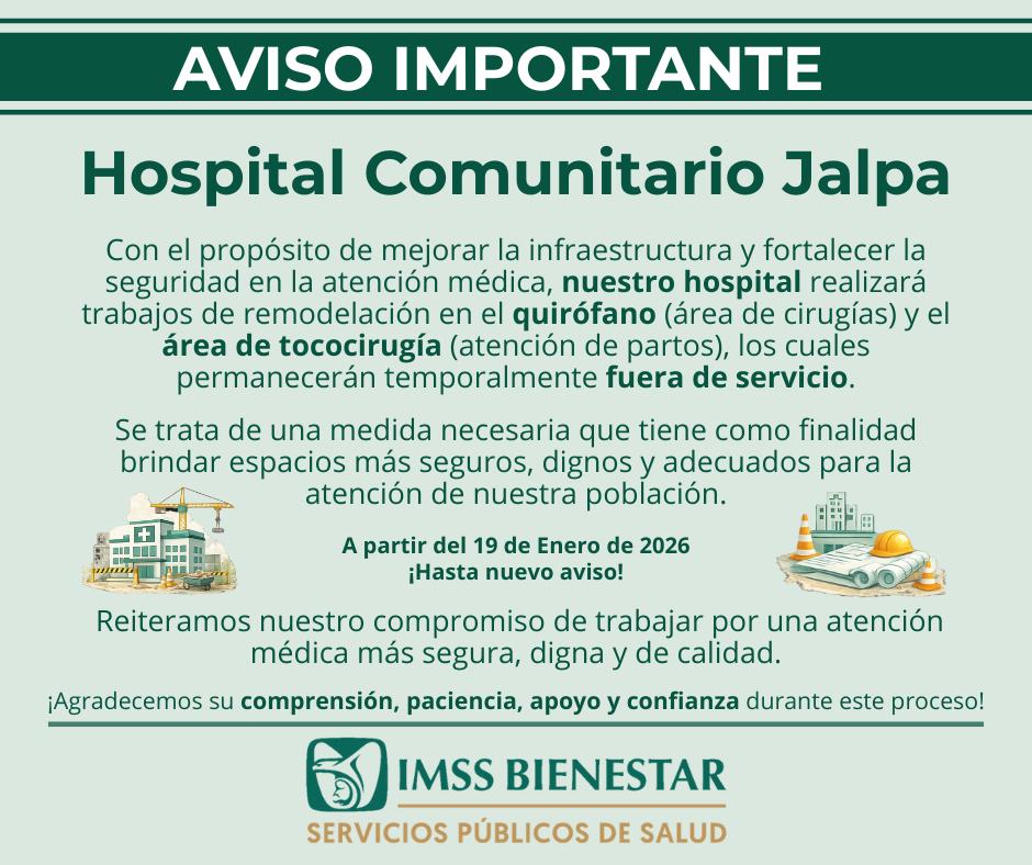 Por remodelación, cerrarán quirófano y tococirugía dos meses