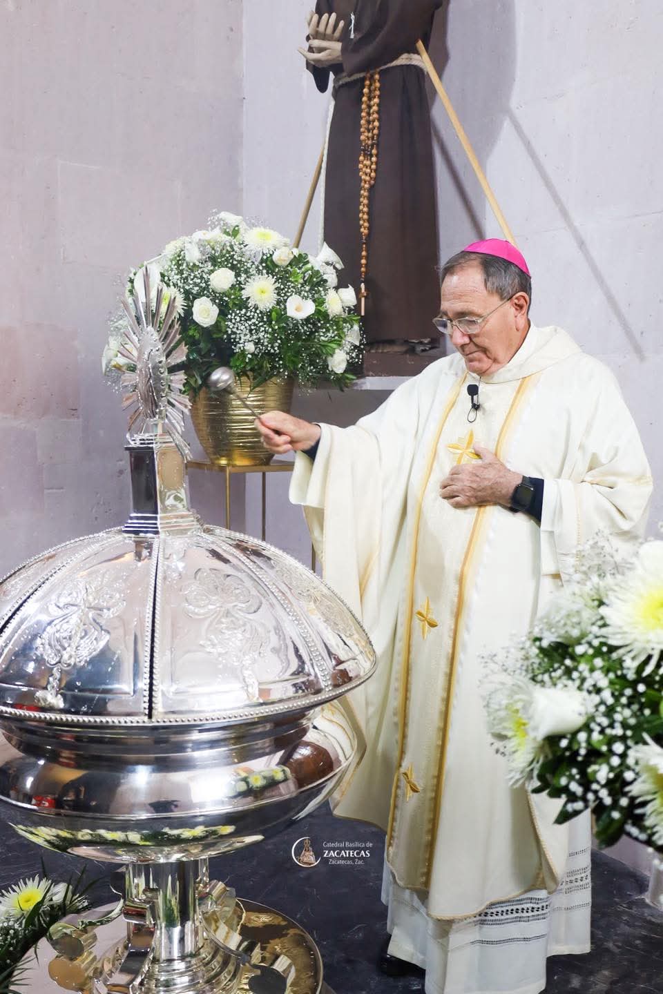 La Catedral Basílica de Zacatecas recupera su histórica Pila Bautismal de Plata