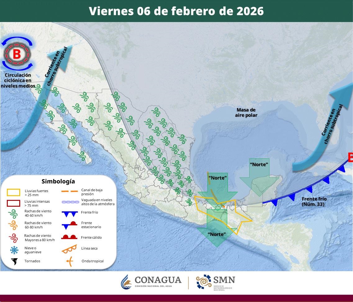 Pronostican temperaturas de hasta -5°C y lluvias