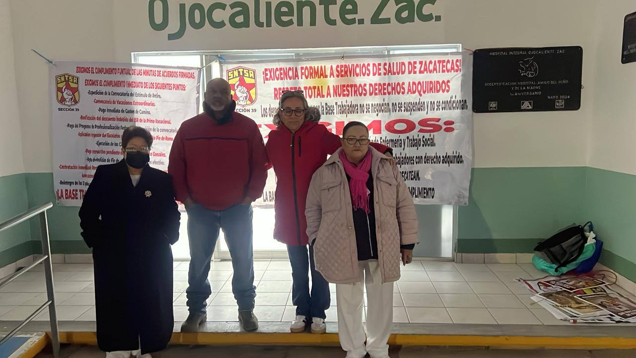 Realizan paro de “brazos caídos” ante un sistema en ruinas