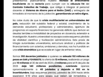 Rechazan oferta «insuficiente» de Rectoría