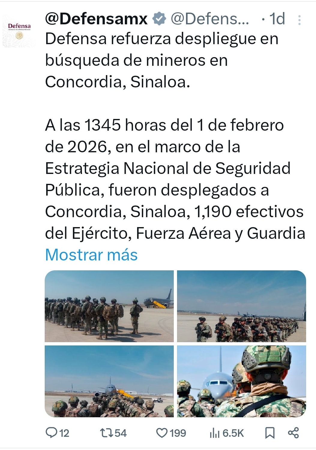 Refuerza Ejército búsqueda de mineros en La Concordia