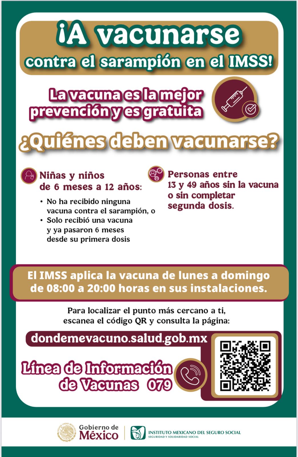IMSS-Bienestar lanza jornada intensiva de vacunación en Río Grande