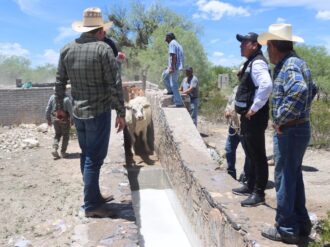 Entrega Pier Michel apoyos a ganaderos en 1ro de Mayo