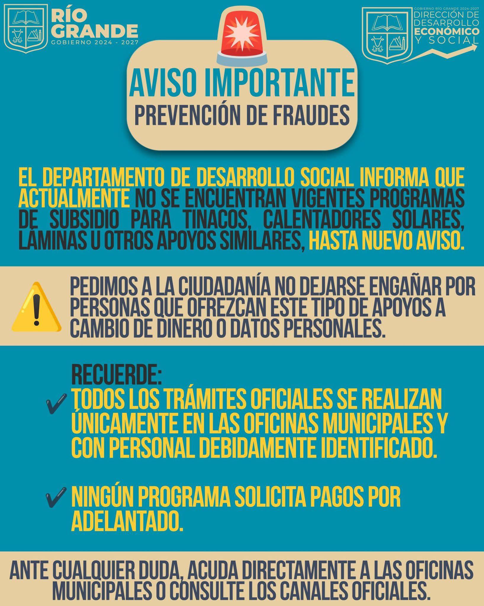 Alertan por fraude en Río Grande