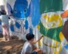 Fomentan creatividad infantil con murales artísticos en «Los Halcones» 