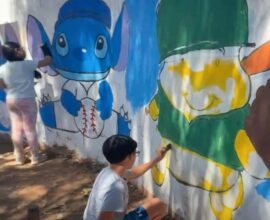 Fomentan creatividad infantil con murales artísticos en «Los Halcones»  