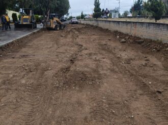 Avanza obra de rehabilitación en los accesos de la Secundaria Técnica 10