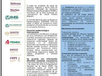 Emite México alerta epidemiológica por hantavirus