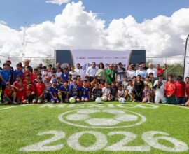 Inauguran cancha de fútbol en Fresnillo 