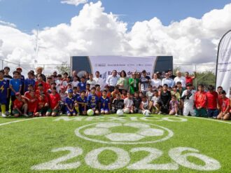 Inauguran cancha de fútbol en Fresnillo