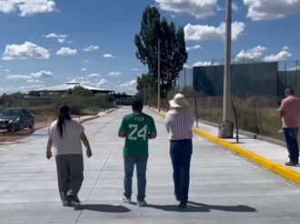 Inauguran segunda etapa de pavimentación en la calle Estado de México 