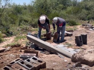 Colapsa tramo de barda en construcción del nuevo panteón de Villa de Cos