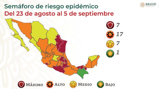 Semáforo epidemiológico: Aguascalientes queda en naranja