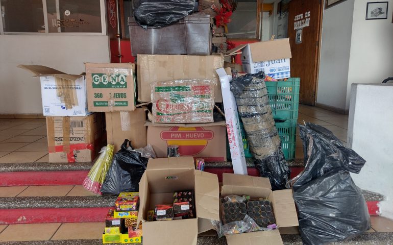REPORTA PROTECCIÓN CIVIL MUNICIPAL DECOMISO APROXIMADO DE 300 KILOGRAMOS DE PIROTECNIA EN OPERATIVO “COMETA”