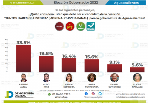 ARTURO ÁVILA ENCABEZA LAS PREFERENCIAS ELECTORALES EN MORENA