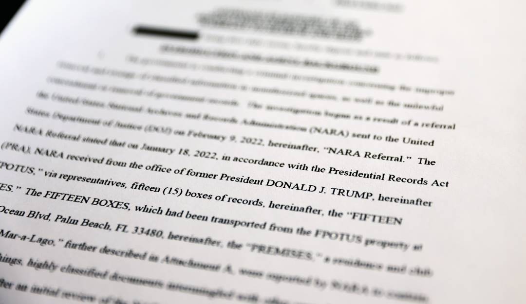 Capacidad nuclear de un gobierno extranjero, hayan documento entre lo confiscado en la mansión de Trump