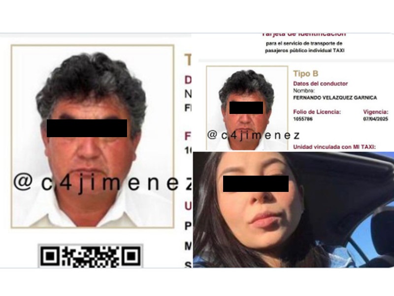 Fiscalia determina el taxi desde el que se lanzo Lidia Gabriela