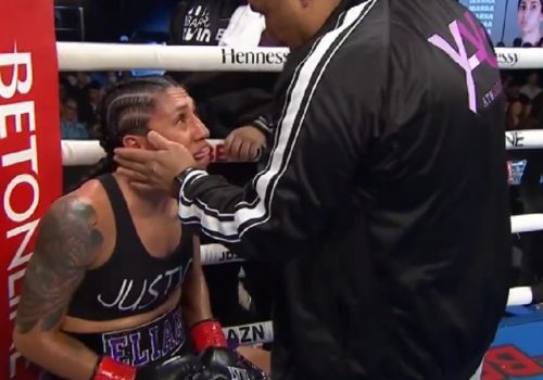 “¡No, no! ¡Yo solo quiero llegar viva a mi casa con mi hijo!” Boxeadora ruega por detener la pelea