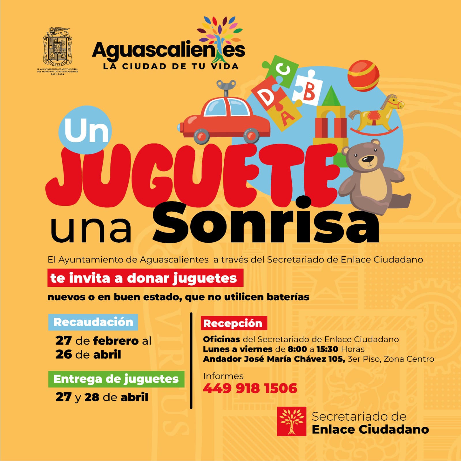 CONVOCA MUNICIPIO A PARTICIPAR EN LA CAMPAÑA “UN JUGUETE, UNA SONRISA”
