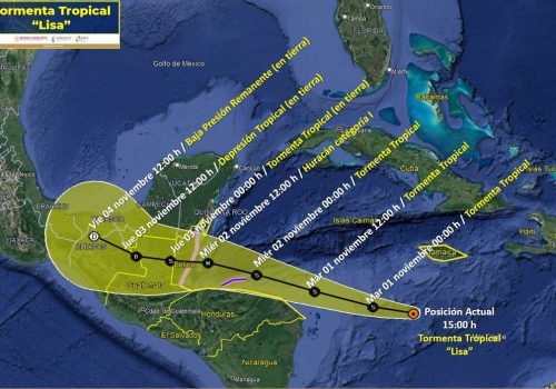 Tormenta tropical Lisa, se espera se convierta en huracán y afecte costas de Chetumal