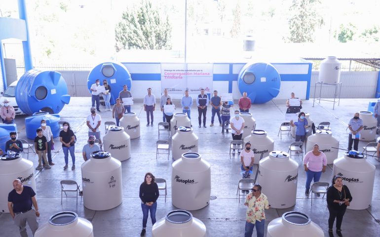 MUNICIPIO MANTIENE ALIANZA PARA QUE MÁS FAMILIAS CUENTEN CON TINACOS, CISTERNAS Y BOMBAS DE AGUA
